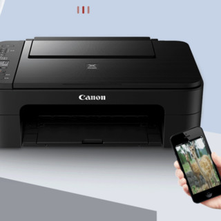 Canon 佳能 TS3380 彩色喷墨打印机 大容量连供 4瓶墨水