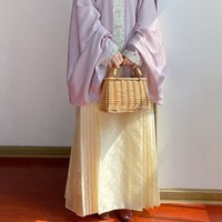 一念居 明制汉服 女士马面裙 鹅黄色 定制