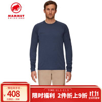 MAMMUT(锅具) MAMMUT/猛犸象 Aegility 男士轻量速干透气舒适长袖T恤 深海蓝色混色 S