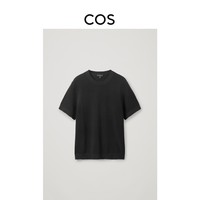 COS 男装 标准版型圆领针织T恤深蓝色2021秋季新品1035298002