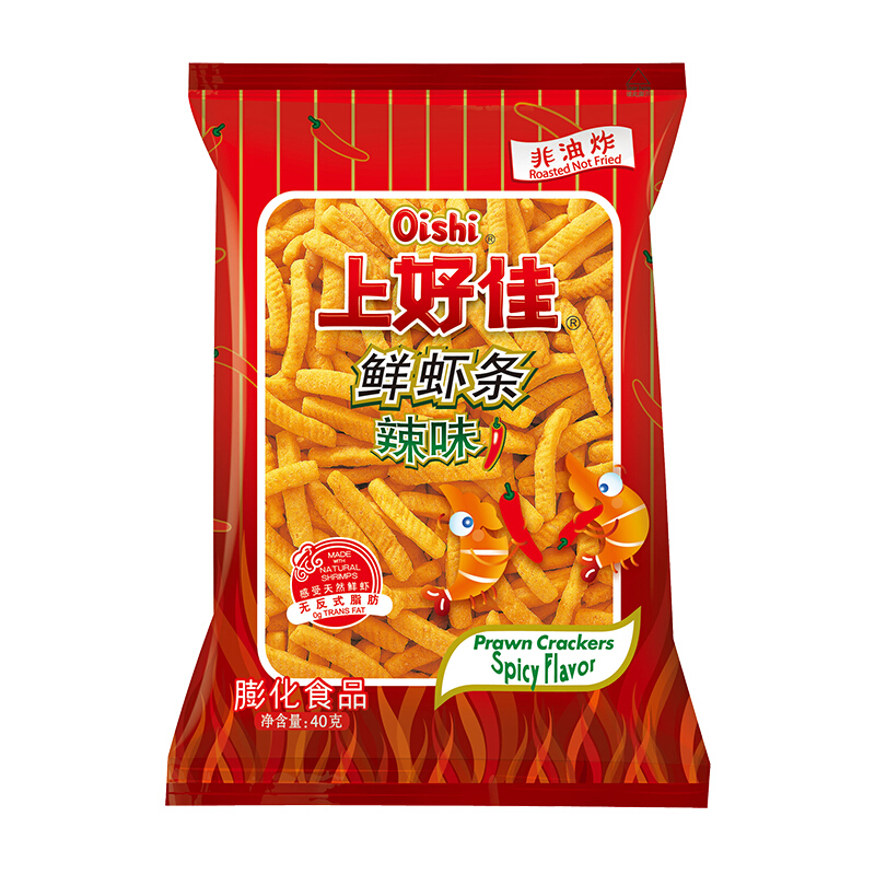 Oishi 上好佳 鲜虾条 辣味 40g