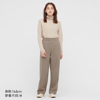 UNIQLO 优衣库 女士绒面针织直筒裤 439477