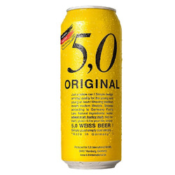 5.0 ORIGINAL 德国5,0小麦白啤原装进口啤酒整箱装礼盒500ml*24听精酿