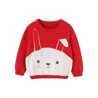 YeeHoO 英氏 10792263 儿童套头毛衣 新年红兔子 110cm