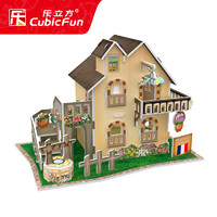 CubicFun 乐立方 立体拼图模型DIY拼插积木 法国-田园小屋W3118