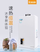 Taada 多田 TAADA）16L 平衡顶排式 天然气热水器JSG33YS1660FM（白色）