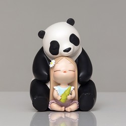 可米生活 白夜童话 熊猫·宝珠 Lite 黑白 装饰摆件