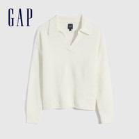 Gap 盖璞 女士V领翻领毛衣 703566