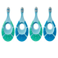 JORDANJordan 儿童牙刷 1阶段 4支装 天蓝色+蓝绿色