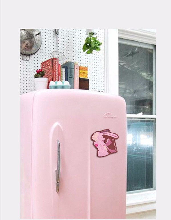 稀奇 艺术家签名雕塑同款《我看到了幸福梦幻粉-冰箱贴》12x12cm 可爱个性创意磁贴冰箱贴