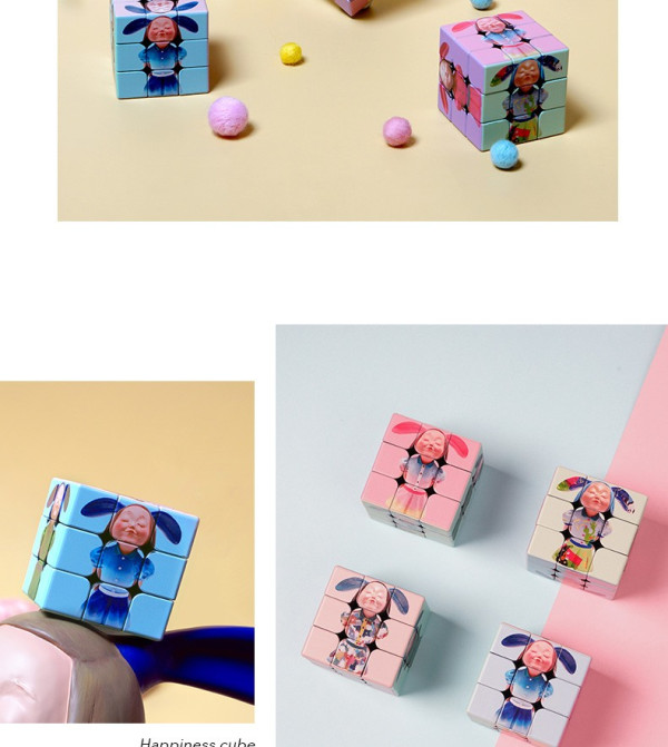 稀奇艺术家雕塑同款幸福魔方55x55x55cm重量64克个性创意益智玩具送