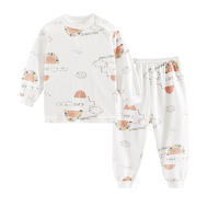 Small Franck 小富兰克 W108 宝宝秋衣套装 中领肩开款 太阳粉 110cm