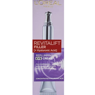 L'OREAL PARIS 巴黎欧莱雅 玻尿酸水光充盈导入系列Revitalift Filler玻尿酸抗衰老和丰盈眼霜 15ml