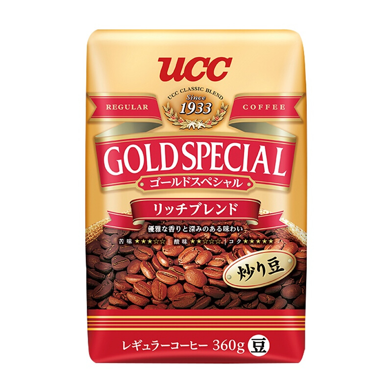 UCC 悠诗诗 日本 中度烘焙 风味咖啡豆 360g