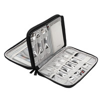 BUBM 必优美 24.5*18*3.5cm 多功能数码收纳包 DISD-MYB 小号双层 黑色