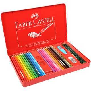 FABER-CASTELL 辉柏嘉 115848 油性彩色铅笔 48色 红铁盒装