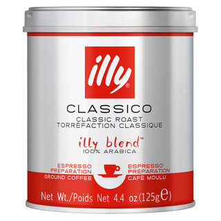 illy 意利 意大利 中度烘焙 浓缩咖啡粉 125g