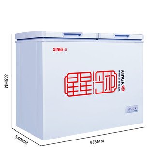 XINGX 星星 BCD-195E 定频 双箱双温冰柜 195升 白色