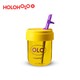 HOLOHOLO holoholo便携吸管杯男女学生儿童运动塑料水杯Tritan材质杯子 明亮黄300ML