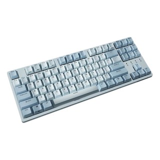 DURGOD 杜伽 K320 87键 有线机械键盘 浅雾蓝 Cherry茶轴 无光