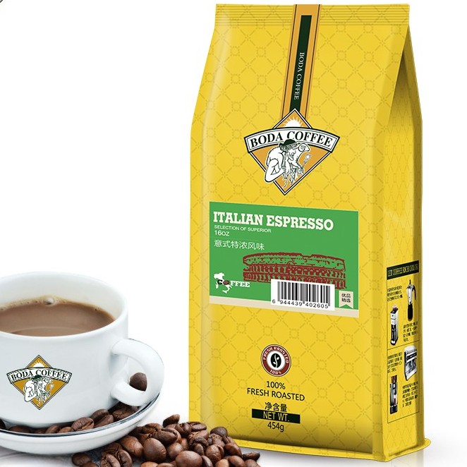 BODA COFFEE 博达 中度烘焙 意式特浓咖啡豆 454g