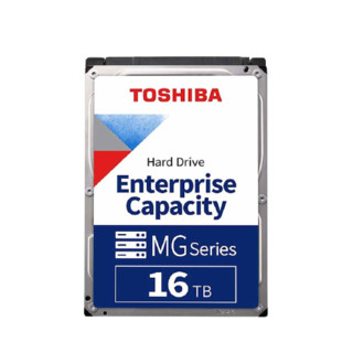 TOSHIBA 东芝 3.5英寸 企业级硬盘 16TB（PMR、7200rpm、512MB）MG08ACA16TE+SATA线+螺丝