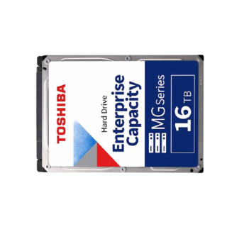 TOSHIBA 东芝 3.5英寸 企业级硬盘 16TB（PMR、7200rpm、512MB）MG08ACA16TE+SATA线+螺丝