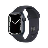 Apple 苹果 Watch Series 7 智能手表 41mm GPS版 午夜色铝金属表壳 午夜色运动型表带 (GPS、血氧、运动)