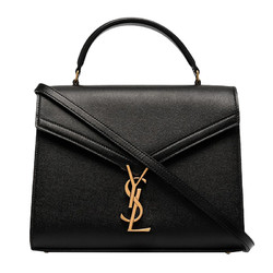 SAINT LAURENT 圣罗兰 女士CASSANDRA中号粒面压印皮革手提包肩背包 623931 BOW0W 1000 黑色