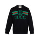 GUCCI 古驰 卫衣 Gucci标识棉质黑色超大造型女士卫衣 469250 XJCCG 1082 42/M