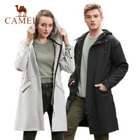 CAMEL 骆驼 [清仓]骆驼户外软壳衣男女春秋抽绳收腰保暖防风中长款外套