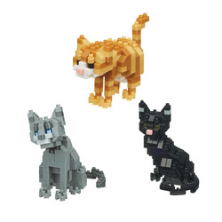 nanoblock 日本小颗粒积木微型钻石mini猫 拼装玩具成人儿童礼物