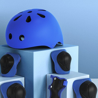 京东京造 儿童头盔护具套装 蓝色 7件套