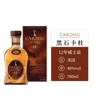 PLUS会员：Cardhu Amber黑石卡杜 12年 苏格兰单一麦芽威士忌 700ml 