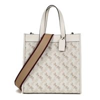 COACH 蔻驰 Field系列 女士马车图案印花托特包 89143 B4RGL 粉笔白色/灰褐色 大号