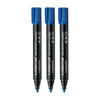 STAEDTLER 施德楼 352-3 单头油性马克笔 蓝色 3支装