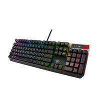 ASUS 华硕 游侠RX 104键 有线机械键盘 黑色 ROG RX蓝轴 RGB