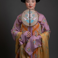 桑纈 唐风汉服 御殿翠娥 女士交领上衫 紫色 1