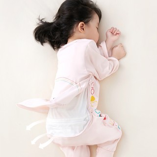 米乐鱼 好好睡系列 SD2108261455 婴儿长袖睡袋 薄夹棉款 牡蛎粉 120码