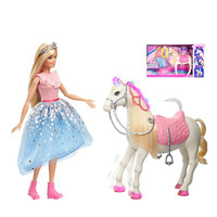 Barbie 芭比 童话世界系列 GML79 梦幻公主和马驹
