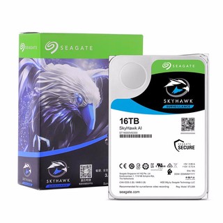 SEAGATE 希捷 酷鹰SkyHawk AI系列 3.5英寸监控级硬盘 16TB 256MB(7200rpm、PMR)ST16000VE000