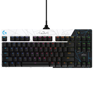 logitech 罗技 G PRO KDA机械游戏键盘 87键 有线机械键盘 白色 国产茶轴 RGB