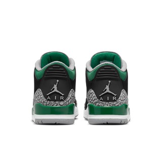 AIR JORDAN 正代系列 Air Jordan 3 Retro 中性篮球鞋 CT8532-030 黑/松绿/银/白色 37.5