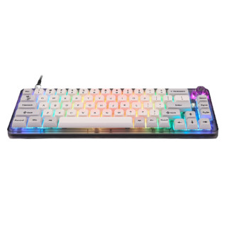 MOTOSPEED 摩豹 CK69 67键 有线机械键盘 白色 佳达隆G轴红轴 RGB