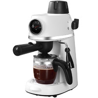 Derlla 德国Derlla半自动咖啡机 家用意式小型迷你泵压式打奶泡机 象牙白