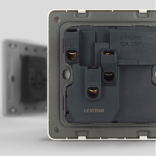 LEVITON 立维腾 拉斯维加斯系列 斜五孔插座 雅白