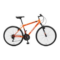 BATTLE 富士达 X1 城市休闲自行车 橙黑色 26寸 18速
