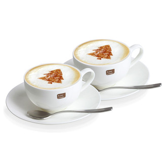 泰摩（timemore） 白瓷咖啡杯碟 典雅骨瓷咖啡杯套装 陶瓷咖啡杯 2杯2碟2勺