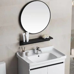 HOROW 希箭 现代简约浴室柜组合 圆镜款 80cm