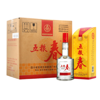 五粮液股份 五粮春 浓香型四川宜宾白酒粮食酒 45度 500mL 6瓶 整箱装